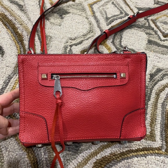 💕Rebecca Minkoff red leather shoulder bag EUC 💕 - Picture 5 of 16